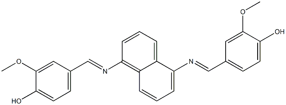 4-{[(5-{[(E)-(4-hydroxy-3-methoxyphenyl)methylidene]amino}-1-naphthyl)imino]methyl}-2-methoxyphenol