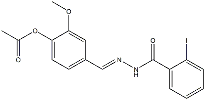 4-{[(E)-2-(2-iodobenzoyl)hydrazono]methyl}-2-methoxyphenyl acetate