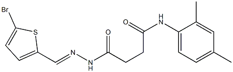 4-{2-[(E)-(5-bromo-2-thienyl)methylidene]hydrazino}-N-(2,4-dimethylphenyl)-4-oxobutanamide Struktur