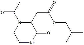 isobutyl 2-(1-acetyl-3-oxo-2-piperazinyl)acetate