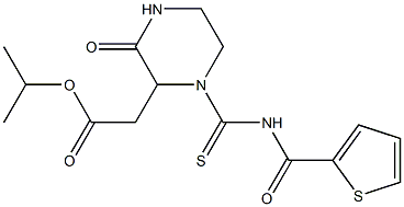 isopropyl 2-(3-oxo-1-{[(2-thienylcarbonyl)amino]carbothioyl}-2-piperazinyl)acetate