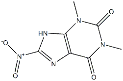 1,3-二甲基-8-硝基-1H-嘌呤2,6(3H,9H)-二酮, , 结构式