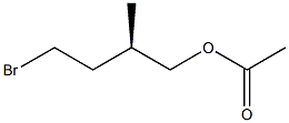 (+)-酢酸(R)-4-ブロモ-2-メチルブチル 化学構造式
