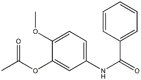 N-(3-アセトキシ-4-メトキシフェニル)ベンズアミド 化学構造式