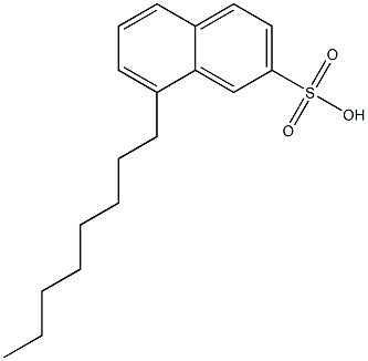 8-オクチル-2-ナフタレンスルホン酸 化学構造式