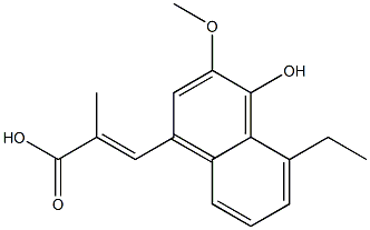 (E)-3-(4-Hydroxy-3-methoxy-5-ethyl-1-naphthalenyl)-2-methylacrylic acid