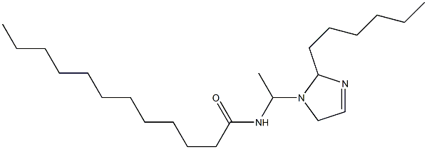 1-(1-ラウロイルアミノエチル)-2-ヘキシル-3-イミダゾリン 化学構造式