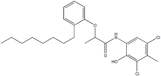 2-[2-(2-Octylphenoxy)propanoylamino]-4,6-dichloro-5-methylphenol