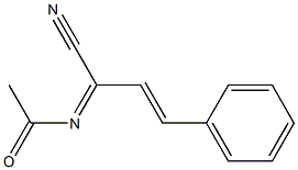 1-アセチル-2-シアノ-4-フェニル-1-アザ-1,3-ブタジエン 化学構造式