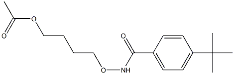 4-tert-ブチル-N-アセトキシ-N-ブトキシベンズアミド 化学構造式