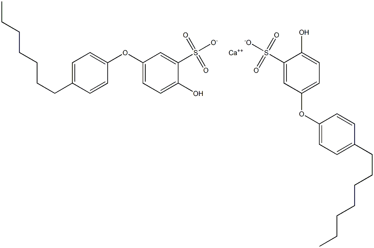 Bis(4-hydroxy-4'-heptyl[oxybisbenzene]-3-sulfonic acid)calcium salt
