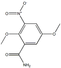 3-ニトロ-2,5-ジメトキシベンズアミド 化学構造式