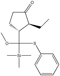 (2S,3R)-2-Ethyl-3-[methoxy(phenylthio)(trimethylsilyl)methyl]cyclopentanone