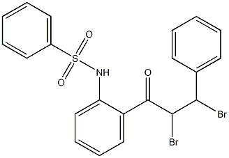 1-(2-Phenylsulfonylaminophenyl)-2,3-dibromo-3-phenylpropan-1-one