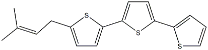 5-(3-メチル-2-ブテニル)-2,2':5',2''-テルチオフェン 化学構造式