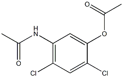 酢酸2,4-ジクロロ-5-(アセチルアミノ)フェニル 化学構造式