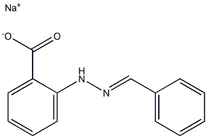 o-(2-ベンジリデンヒドラジノ)安息香酸ナトリウム 化学構造式