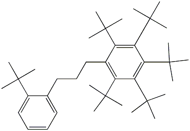 1-(ペンタ-tert-ブチルフェニル)-3-(2-tert-ブチルフェニル)プロパン 化学構造式