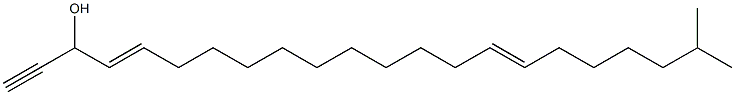 (4E,15E)-21-メチル-4,15-ドコサジエン-1-イン-3-オール 化学構造式