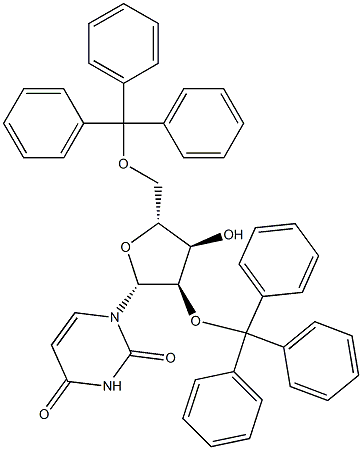 2'-O,5'-O-ジトリチルウリジン 化学構造式