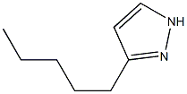 3-ペンチル-1H-ピラゾール 化学構造式