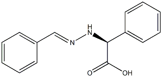 [S,(+)]-(2-ベンジリデンヒドラジノ)フェニル酢酸 化学構造式