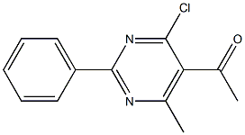 5-Acetyl-6-methyl-2-phenyl-4-chloropyrimidine