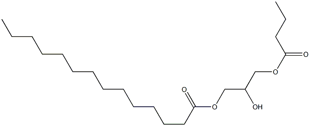 (+)-L-グリセロール3-ミリスタート-1-ブチラート 化学構造式