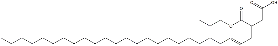 3-(2-ペンタコセニル)こはく酸1-水素4-プロピル 化学構造式