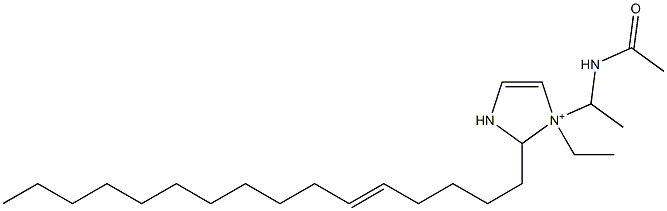 1-[1-(アセチルアミノ)エチル]-1-エチル-2-(5-ヘキサデセニル)-4-イミダゾリン-1-イウム 化学構造式