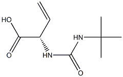 (2S)-2-[[[(1,1-ジメチルエチル)アミノ]カルボニル]アミノ]-3-ブテン酸 化学構造式