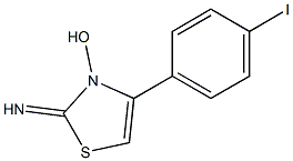 4-(4-ヨードフェニル)-2-イミノ-2,3-ジヒドロチアゾール-3-オール 化学構造式