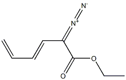(3E)-2-ジアゾ-3,5-ヘキサジエン酸エチル 化学構造式