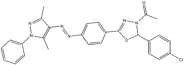 4-Acetyl-5-(4-chlorophenyl)-4,5-dihydro-2-[4-[(3,5-dimethyl-1-phenyl-1H-pyrazol-4-yl)azo]phenyl]-1,3,4-oxadiazole