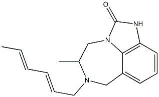 4,5,6,7-Tetrahydro-5-methyl-6-[(2E,4E)-2,4-hexadienyl]imidazo[4,5,1-jk][1,4]benzodiazepin-2(1H)-one