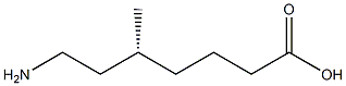 [S,(-)]-7-アミノ-5-メチルヘプタン酸 化学構造式