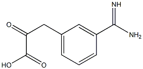 3-(3-アミジノフェニル)-2-オキソプロパン酸 化学構造式