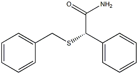 [S,(+)]-2-(ベンジルチオ)-2-フェニルアセトアミド 化学構造式
