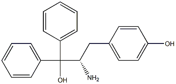 (S)-1,1-ジフェニル-3-(4-ヒドロキシフェニル)-2-アミノ-1-プロパノール 化学構造式