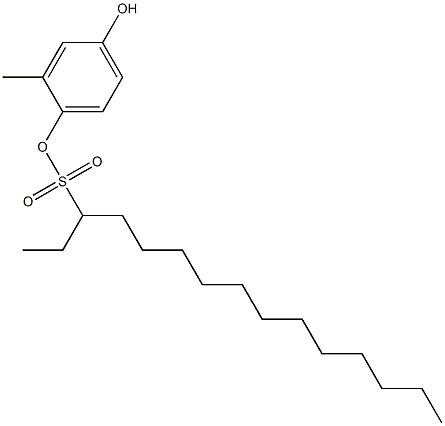 3-ペンタデカンスルホン酸4-ヒドロキシ-2-メチルフェニル 化学構造式