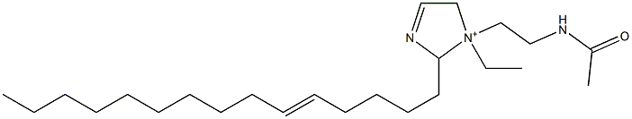 1-[2-(アセチルアミノ)エチル]-1-エチル-2-(5-ペンタデセニル)-3-イミダゾリン-1-イウム 化学構造式