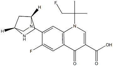 6-Fluoro-1-(2-fluoro-1,1-dimethylethyl)-7-[(1R,4R)-2,5-diazabicyclo[2.2.1]heptan-2-yl]-1,4-dihydro-4-oxoquinoline-3-carboxylic acid