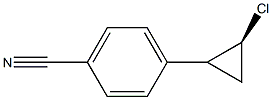1-[(2S)-2-クロロシクロプロピル]-4-シアノベンゼン 化学構造式