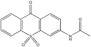 3-(アセチルアミノ)-9-オキソ-9H-チオキサンテン10,10-ジオキシド 化学構造式