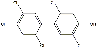 2,2',4,5,5'-ペンタクロロビフェニル-4'-オール 化学構造式