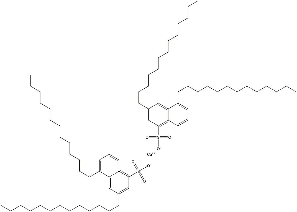 Bis(3,5-ditridecyl-1-naphthalenesulfonic acid)calcium salt Structure
