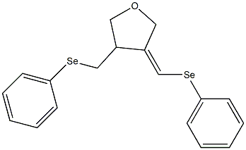(Z)-テトラヒドロ-3-[(フェニルセレノ)メチレン]-4-(フェニルセレノメチル)フラン 化学構造式