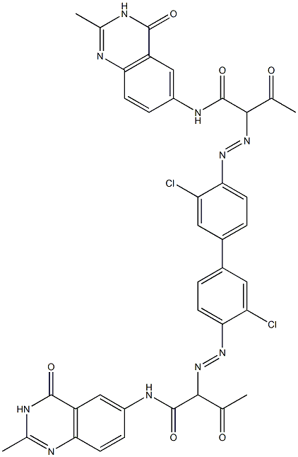 4,4'-Bis[1-[(3,4-dihydro-2-methyl-4-oxoquinazolin-6-yl)amino]-1,3-dioxobutan-2-ylazo]-3,3'-dichlorobiphenyl