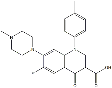 6-Fluoro-1-(4-methylphenyl)-1,4-dihydro-7-(4-methyl-1-piperazinyl)-4-oxoquinoline-3-carboxylic acid