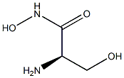 (R)-2-アミノ-N,3-ジヒドロキシプロパンアミド 化学構造式